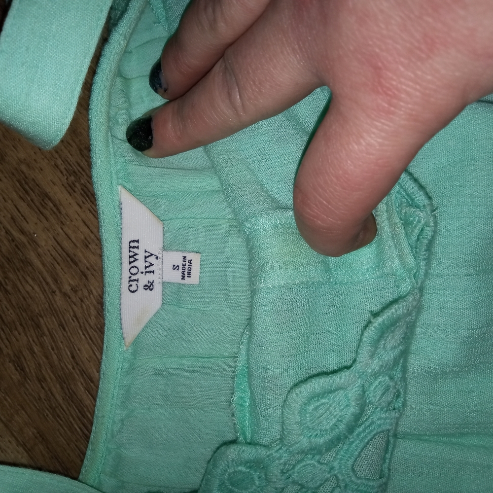 Teal crown and ivy dress small